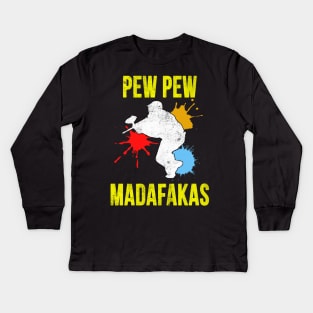 Pew Pew Madafakas Paintball Kids Long Sleeve T-Shirt